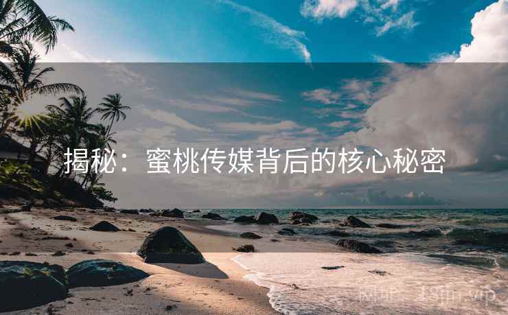揭秘：蜜桃传媒背后的核心秘密