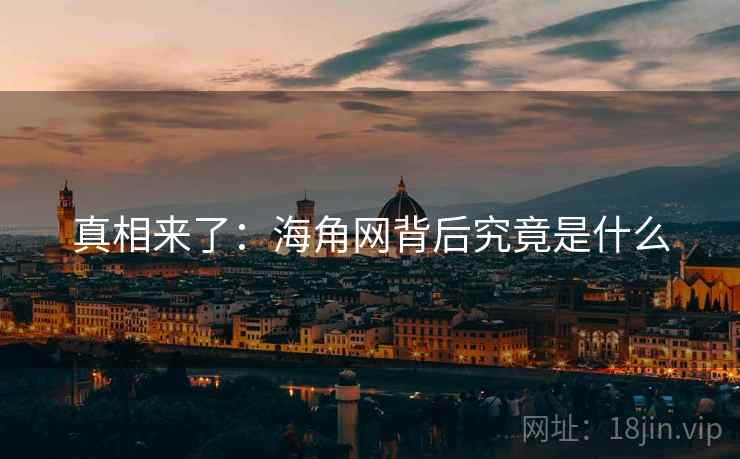 真相来了：海角网背后究竟是什么